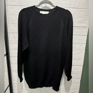 Brenda French rags vintage sweater black comfy cozy made in America size xl (2)